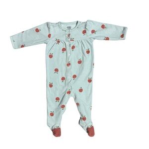 Carter’s Baby Girl Apples Footed Fleece Pajamas Size 3-6 Months